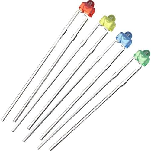 1000PCS 1. 8mm Round Head red hair red blue hair blue yellow hair yellow green hair green straight plug LED light beads