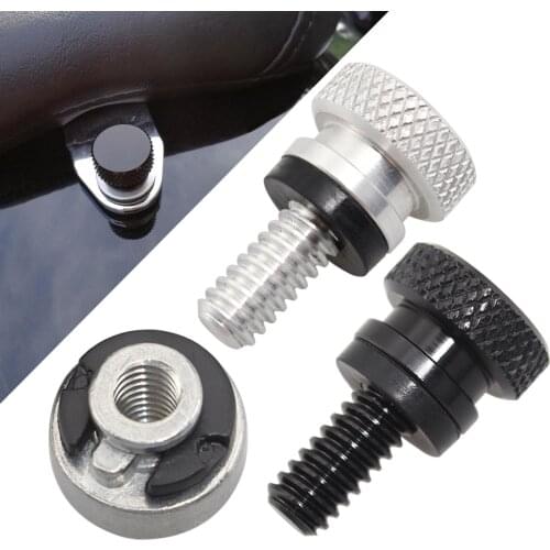 Aluminum Moto Mini Rear Fender Seat Bolt Screw Nut License Plate Mount Knob Cover For Harley XL Dyna Touring COV Softail 96-Up