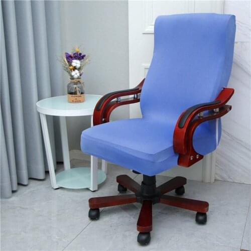 Solid Color Office Elastic Armrest Swivel Chair Cover Dustproof Computer Seat Cover Removable Slipcovers For Office Lift Chairs