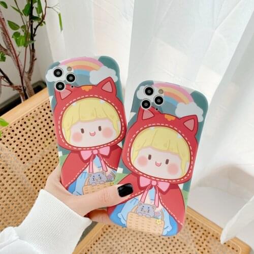 Lovely girl phone case for iphone 11 women protective covers for iphone 12pro max Precision mobile phone case