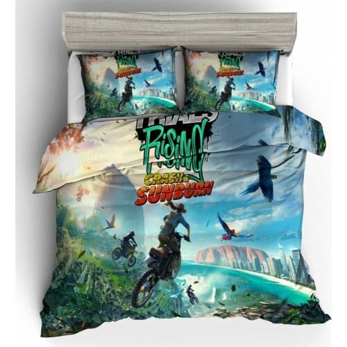 Home Textiles 3D Design Digital Printing Bedding Set Duvet Cover Pillowcase Dropshipping Gifts for Children Trials Rising