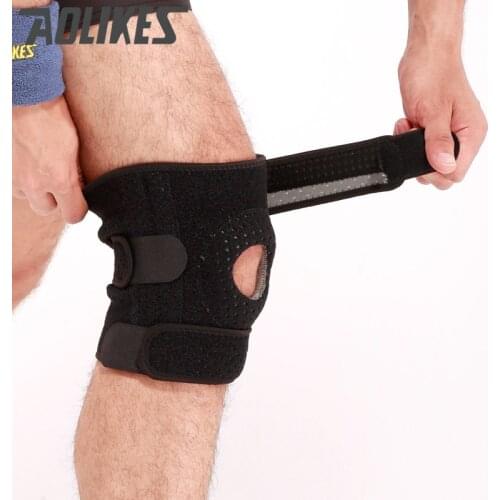 Breathable Knee Pads with 4 Springs Support Silica Gel Brace Protector Patella Cycling/Running Knee Protector Rodiller