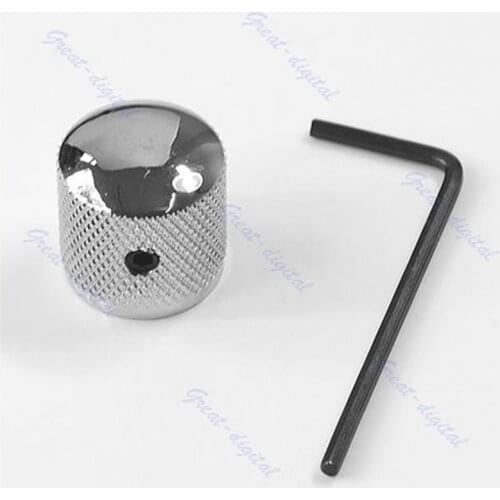 Hot Sell Chrome Metal Dome Tone Guitar Bass Control Knob