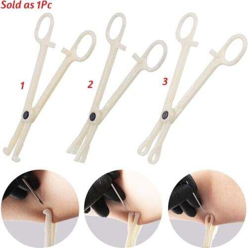 1Pc 3Style Acrylic Piercing tools Plastic Body Piercing Tools Pliers Ear Lip Navel Nose Tongue Septum Forcep Clamp Plier Tools