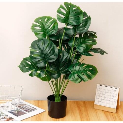 75CM Monstera Fake Plants Plante Artificielle Decoraciones Artificiales Bonsai Piante Artificiali Decoration Garden Home Decor