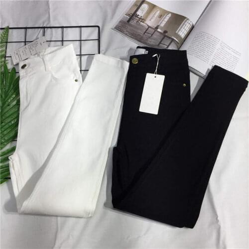 Autumn New Stretch Black White Leggings Women Streetwear Casual Pencil Pants For Women Office Slim Skinny Womens Leggings C7444