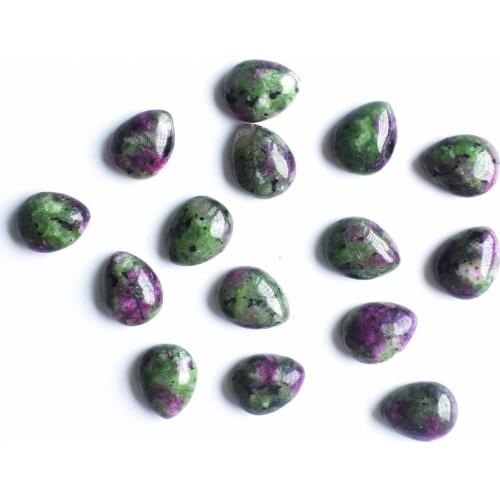 Hot sell top quality Natural red and green stone drop CAB CABOCHON 8x10mm beads for jewelry making 50pcs/lot Wholesale Free