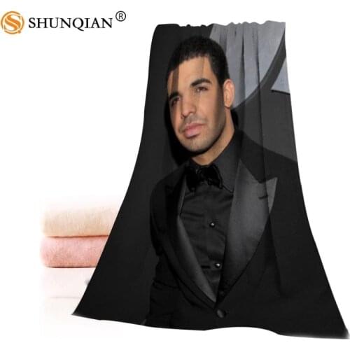 Hot Custom Aubrey Drake Graham Towel Printed Cotton Face/Bath Towels Microfiber Fabric For Kids Men Women Shower Towels A7.24-1