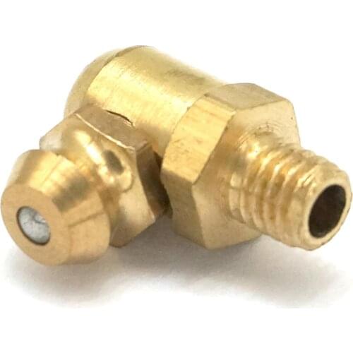 LOT 10 M5 Metric male Thread 90 degrees Brass Grease Zerk Nipple Fitting For machine tool greaseing accessory
