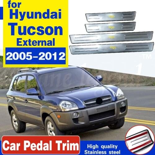 Stainless Steel Side Door Sill Cover/Scuff Plate Trim 4Pcs/Set Car accessories For Hyundai Tucson 2005 - 2012 Car styling