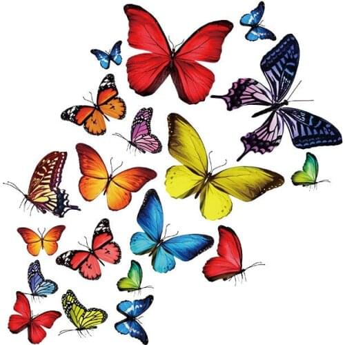 Many Butterfly Sticker for Clothes Clothing Patches Hoodies Tops DIY A-Level Washable Vinyl Thermal Iron