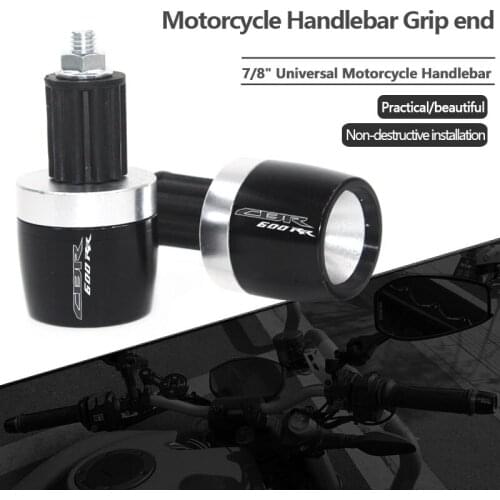For Honda CBR600RR CBR 600RR CBR 600 RR 7/8" Motorcycle Handle Bar Grips Ends Universal Handlebar Counterweight Cap Plug Slider