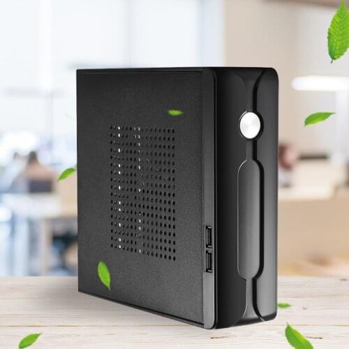 Desktop Power Supply Gaming HTPC Host Office Home 2.0 USB Mini ITX with Radiator Hole Computer Case Practical Horizontal Chis