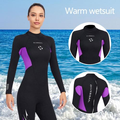 3mm Neoprene+Nylon Full Body Skin Wetsuit Swimsuit Women Bodysuit Wet Suit Keep Warm Surfing Scuba Snorkeling Spearfishing Suit