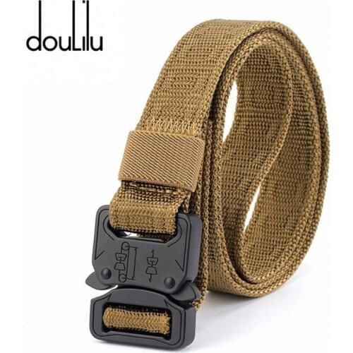 New military Equipment Tactical Belt US Army Magnetic Buckle Military Belt High Quality Polyamide Sports Belt Sports Accessories