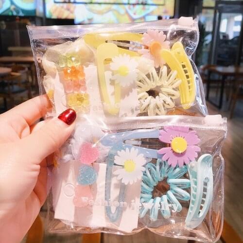 New Hair Accessories 6 Sets of Telephone Line Hair Accessories Children Hair Clips Girl Side Clip Korean Girl Hair Pins