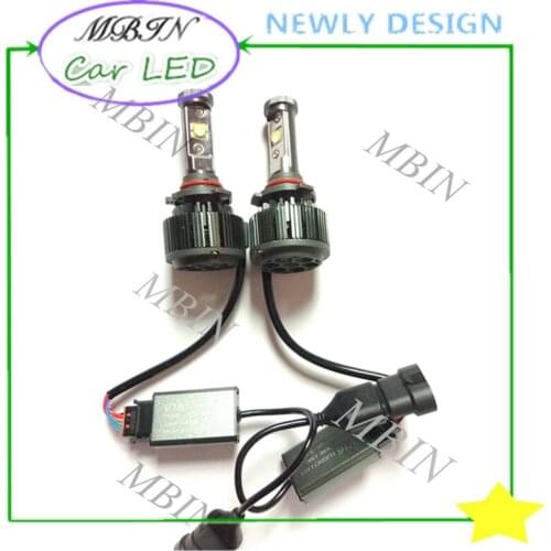 One Pair V16 TURBO 60W 7200LM Led Cr- Chips Headlights 9005 HB3 Fog Driving Bulbs Conversion Kit Recap Exterior Lamp 6000k 12v