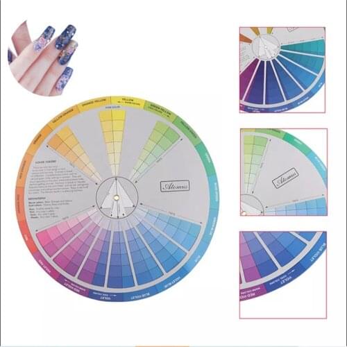 Professional Tattoo Supply Color Wheel Tattoo Ink Chart Guidance Mix Color Wheel Swatch Tool Paper Card Tattoo Nail Pigment