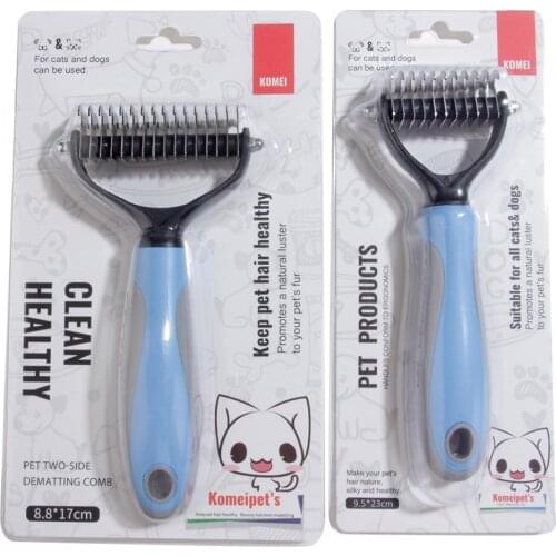 Cat Grooming Brush Dog Hair Remover Combing Pet Combs Stainless Steel Cleaning Tool Supplies Large Small Dogs Teddy Bichon