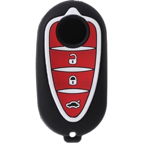 3 Buttons Silicone Car Key Fob Case For Alfa Myth 159 GTO Myth Giulietta Romeo 4C GTA F19A
