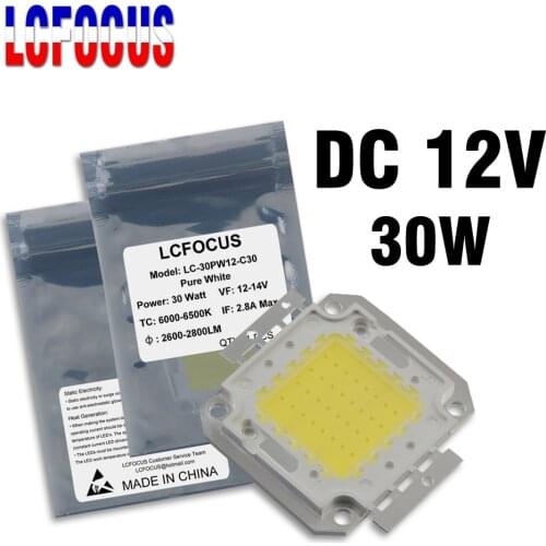 DC 12V Solar Floodlight 10W 20W 30W 50W 100W LED COB Chip Warm White For 10 20 30 50 100 W Watt Outdoor Flood Lights