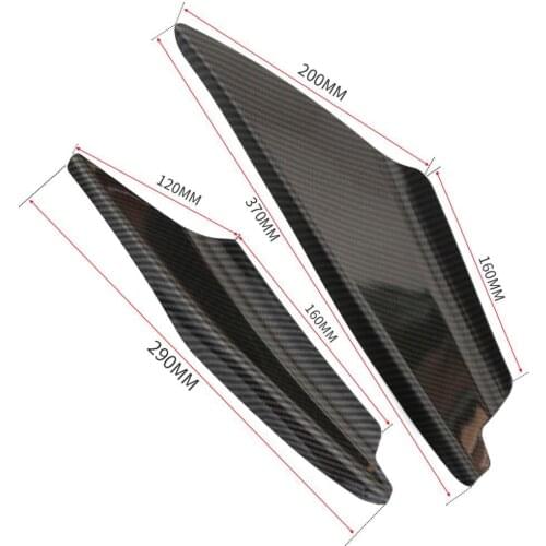 4 Pieces Universal Carbon Fiber Front Bumper Side Canards Splitter Fins