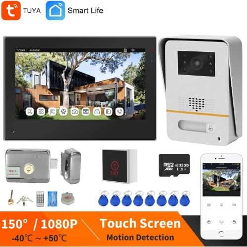 HomeFong Wireless Door Intercom 7 Inch WiFi Video Intercom for Home 960P Doorbell Support TUYA Smart APP Phone Real Time Control