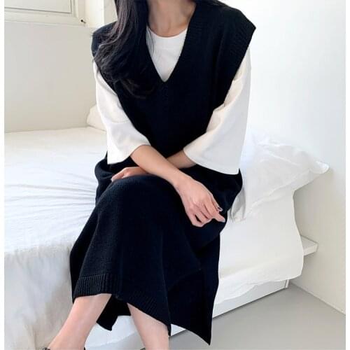 Winter WomenS Dress 2021 Bodycon Sweater Women Dress Long Sleeve Knitted Dresses Maxi Vintage Oversize Dresses Knitting Fall