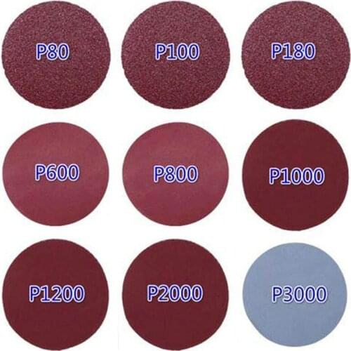 180PCS 3inch Sanding Discs Set No Hole Hooks Rotary Tool Aluminum Oxide Sand Paper 20pcs Each 80-3000Grit for Grinder Tool