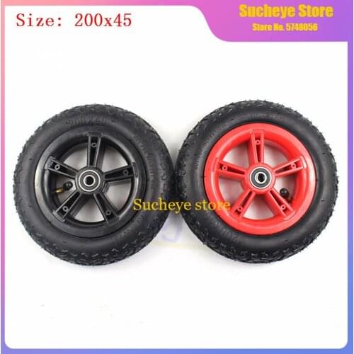 200X40 Folding Bicycle Tyre Rubber Tyre Scooter Car Motorcycle Accessories Babys Car 8 Inch Wheel Rim with Inner Tire