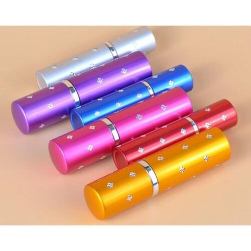 5ml 10ml Aluminum Perfume Travel Bottle Glass Perfume Spray Bottle Cosmetic Pump Vials LX1315