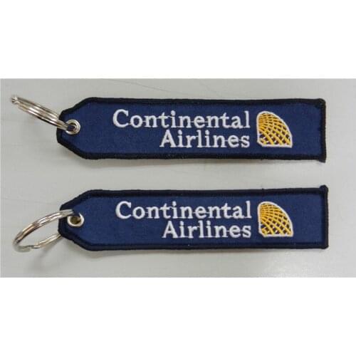 Continentals Airlines Embroidered Key Chain Keychain Banner