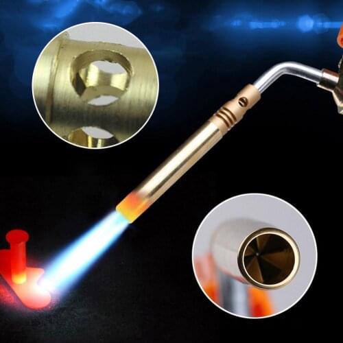 Outdoor Butane Flame Welding Torch Jet Burner Camping Cooking Picnic Heating Grill Gas Flamethrower BBQ Baking Burner Ignition