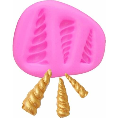 DIY Animal horn Sugarcraft Unicornio silicone cake fondant mold cake decorating tools moule silicone T1144