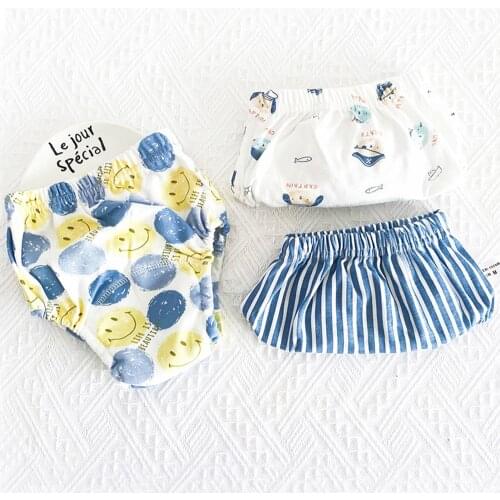 Elinfant 3 Pcs/set 6 Layers Cotton For 4-18kg Washable Reusable Breathable Baby Training Pants Boys And Girls Cloth Diapers