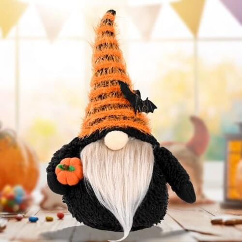 Halloween Holding Doll Pumpkin Show Up Dwarf Props Family Garden Courtyard Horror Scene Plush Dolls Holiday DIY Decorations New