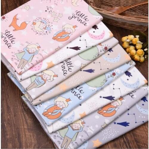 Ins Animal Cotton Fabric For Making Cloth Dress Sewing Patchwork Quilt Sheets Cartoon Fox Dinosaur Diy Baby Dress Pillow Decor