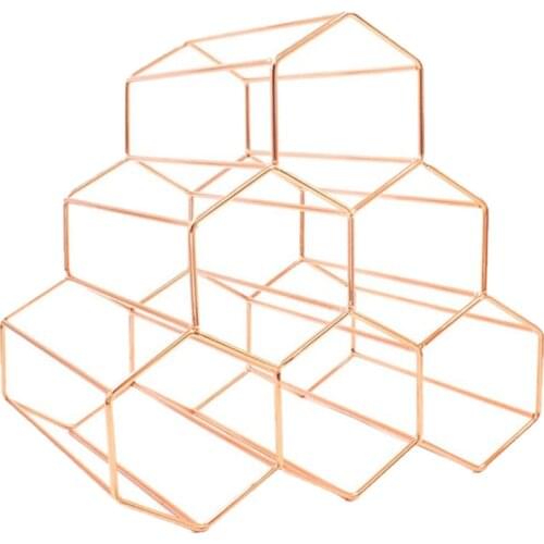 Creative Geometric Metal Wine Rack Simple Home Grape Rack Restaurant Living Room Bar Wine Cabinet Wine Rack Display Rack