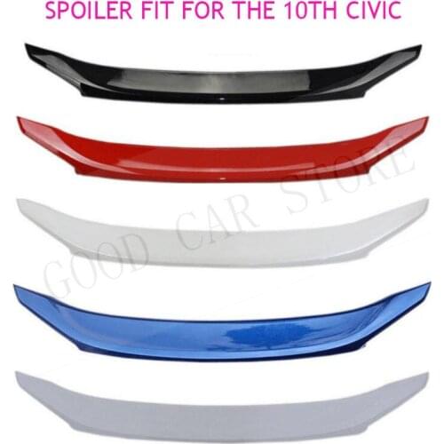 Fit for HONDA 10th civic high quality abs material spoilers for civic 2016 2017 2018 2019 car styling car accseesories