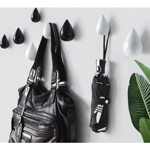 Simple Water Drop Hook Wall Shelf Keys Holder Home Decoration Accessories For Living Room Storage Organizer Wall Decor