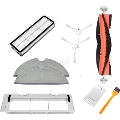For Xiaomi MI Robot Vacuum-Mop Mijia 1C 1T STYTJ01ZHM Dreame F9 Robot Vacuum Parts Main Roller Brush Hepa Filter Side Brush
