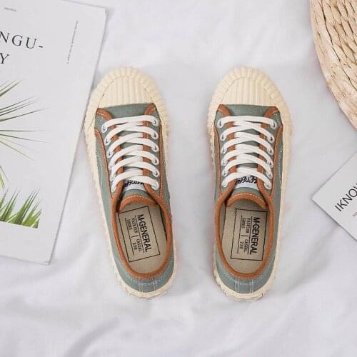 OLOMM 2019 spring new large size womens Korean fashion breathable wild casual canvas shoes casual shoes LL-234