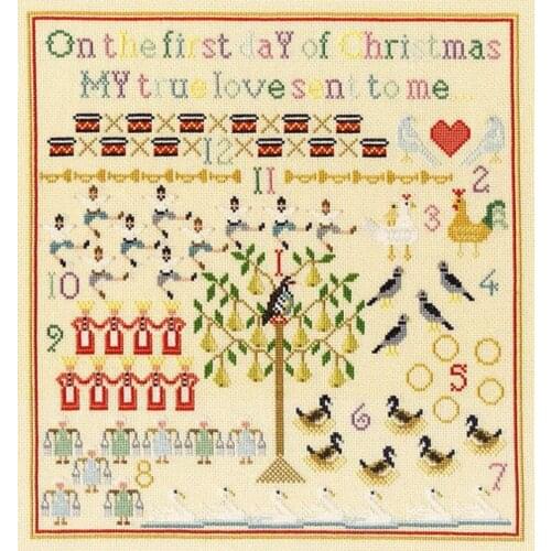 Gold Collection Embroidery Version of Christmas Cross Stitch Counted Kits with 100% Cotton Floss & Free Shipping for Wall Decor