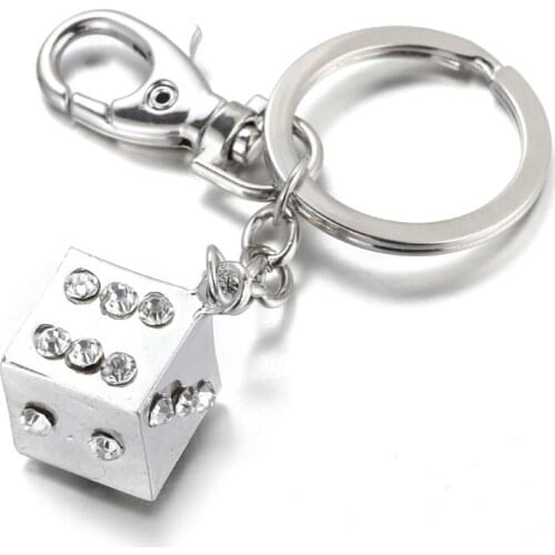 2017 NoEnName_Null New fashion white cute magic cube bag key ring birthday gift free shipping