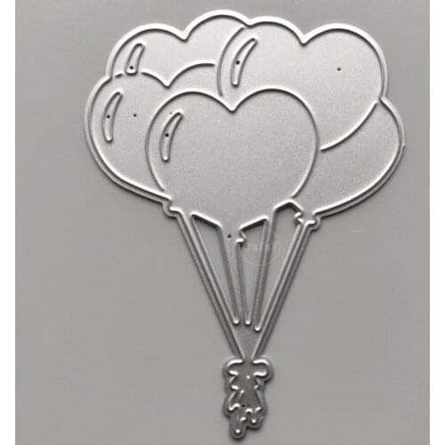 2021 Heart Balloon Metal Cutting Dies DIY Scrapbooking Paper Photo Album Crafts Mould Cards Embossing Mold Stencils for Decor