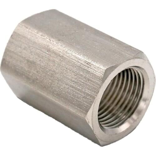 304 Stainless Steel Hex Nut Rod Pipe Fitting Connector Adapter 3/8" BSP Female Threaded Max Pressure 2.5 Mpa