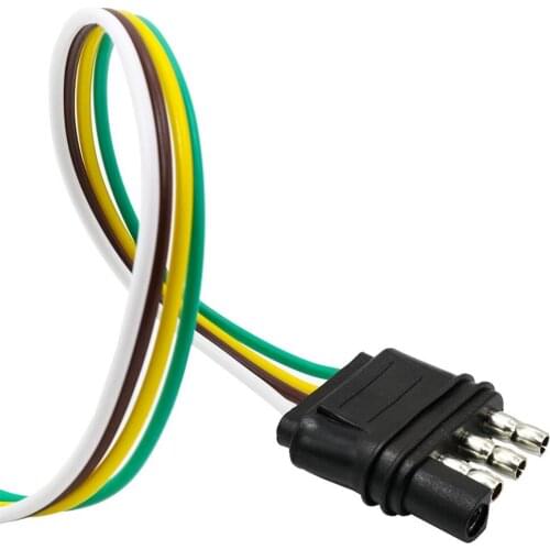4-Way Trailer Flat Plug 960mm Wiring Harness Connection Kit for Boat Car RV