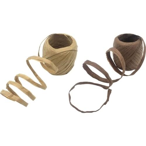 43 Yards Raffia Paper Rope for Birthday Cake Package Packing, Handle Rope Crafts Marking Findings