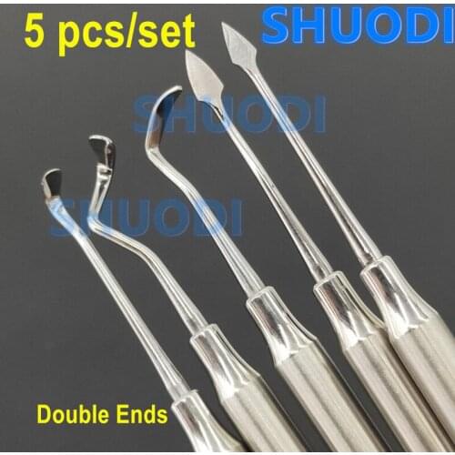 5 pcs/set Dental Implant Surgical Sinus Lift Double Ends Dental Lift Elevator Instrument Stainless Steel 6 types