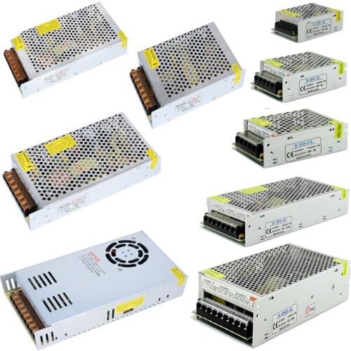 AC 110V-220V TO DC 5V 12V 24V 1A 2A 3A 5A 10A 15A 20A 30A 50A Switch Power Supply Driver Adapter LED Strip Light